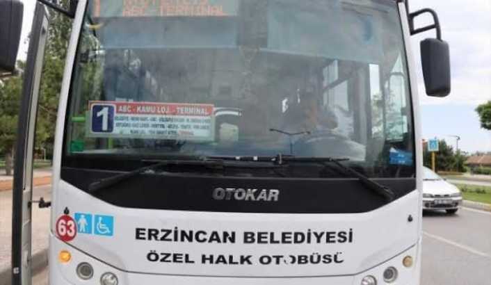 Erzincan'da toplu taşıma ücretlerine zam yapıldı.
