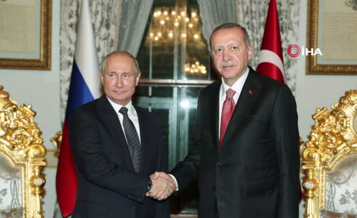 Cumhurbaşkanı Recep Tayyip Erdoğan, Rusya Devlet Başkanı Vladimir Putin ile