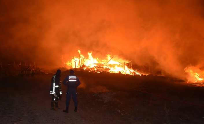 Kastamonu’nun Tosya ilçesinde çıkan yangında 3 ev ve 6 ahır