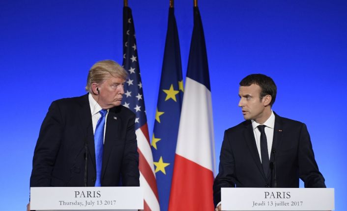 ABD Başkanı Donald Trump ile Fransa Cumhurbaşkanı Emmanuel Macron, telefonda