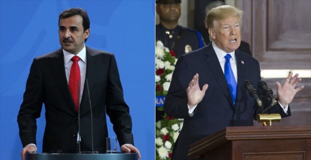 ABD Başkanı Trump ile Katar Emiri Al Sani arasındaki telefon