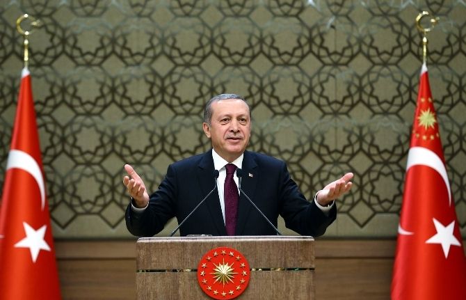 Cumhurbaşkanı Recep Tayyip Erdoğan, “Bayrağı ile elinde oraya gelmiş kardeşlerimizden