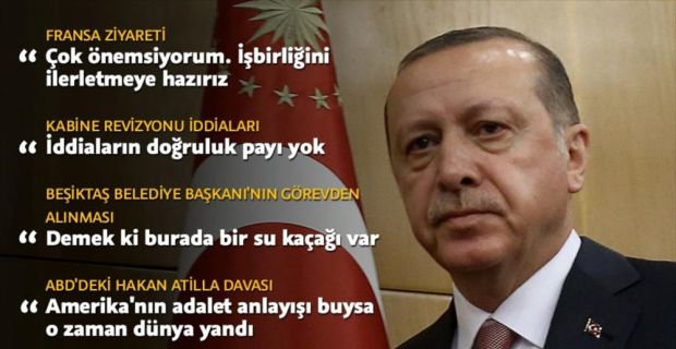 Cumhurbaşkanı Erdoğan,"Türkiye ve Fransa arasındaki iş birliğinin bölgesel ve uluslararası