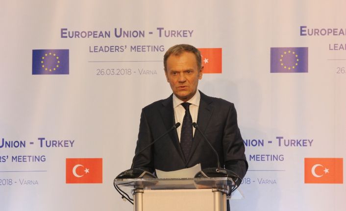 AB Konseyi Başkanı Donald Tusk, AB-Türkiye Zirvesi’nin ardından düzenlenen basın