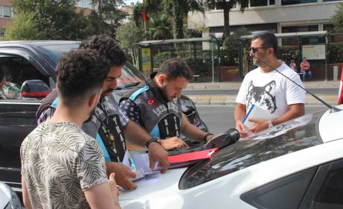İstanbul Etiler’de UBER ve Scotty araçlarına yönelik uygulamada sürücülere ve
