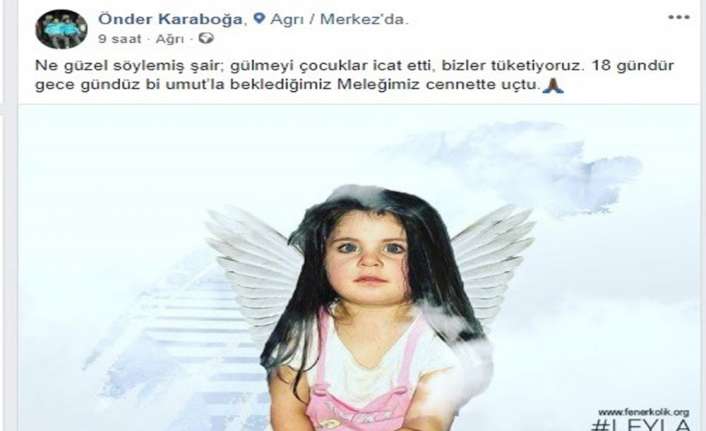 Ağrı’da bayram günü kaybolan ve 18’nci günde cansız bedeni bulunan