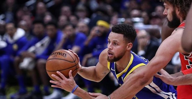 NBA'in son şampiyonu Golden State Warriors, Chicago Bulls'u 119-112 yenerek