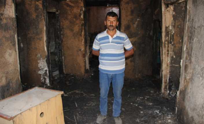 Sivas merkeze bağlı Koyuncu köyünde 6 kişilik ailenin yaşadığı ev