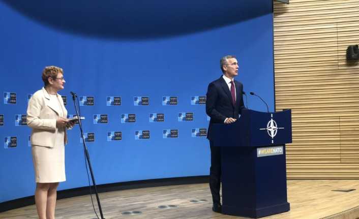 NATO Genel Sekreteri Jens Stoltenberg, düzenlediği basın toplantısında ABD’nin INF