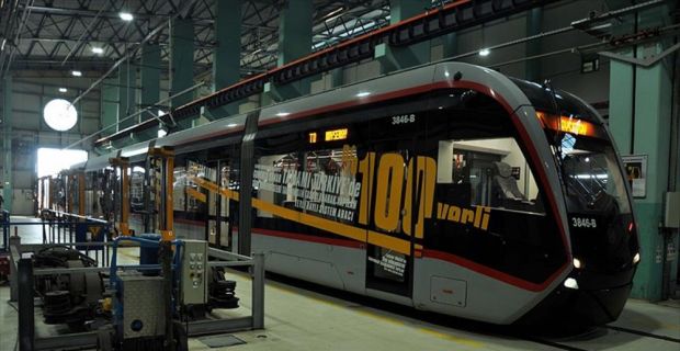 Kayseri'de tramvay için Türkiye'de üretilen araçların tercih edilmesiyle yaklaşık 127