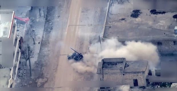 Zeytin Dalı Harekatı kapsamında İHA'lar tarafından çekilen görüntüler, YPG/PKK terör