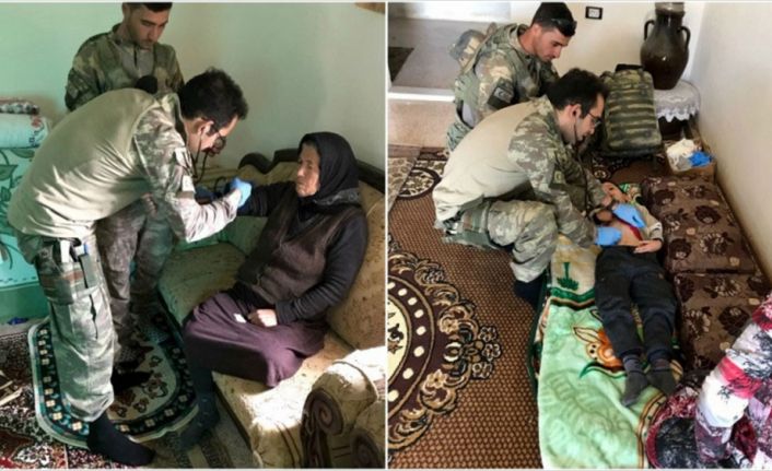 Türk askeri, Zeytin Dalı Harekatı'nda YPG/PKK unsurlarından arındırılan Hasırki köyünde