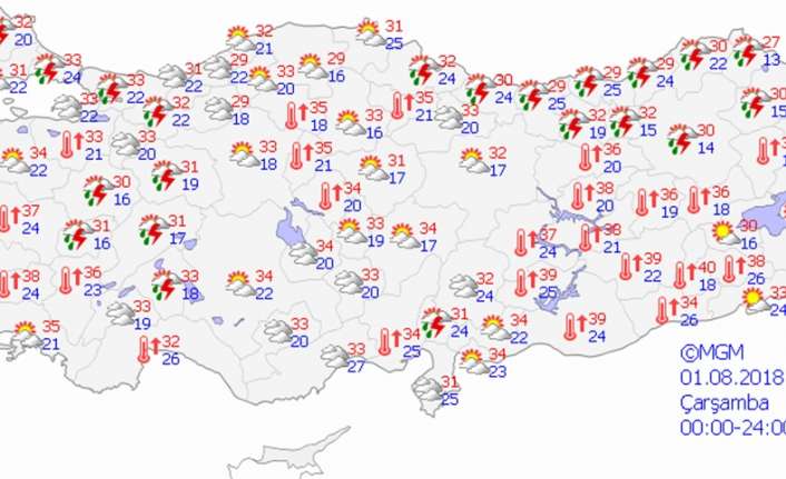 Yapılan son değerlendirmelere göre yurtta hava durumu şöyle. 
