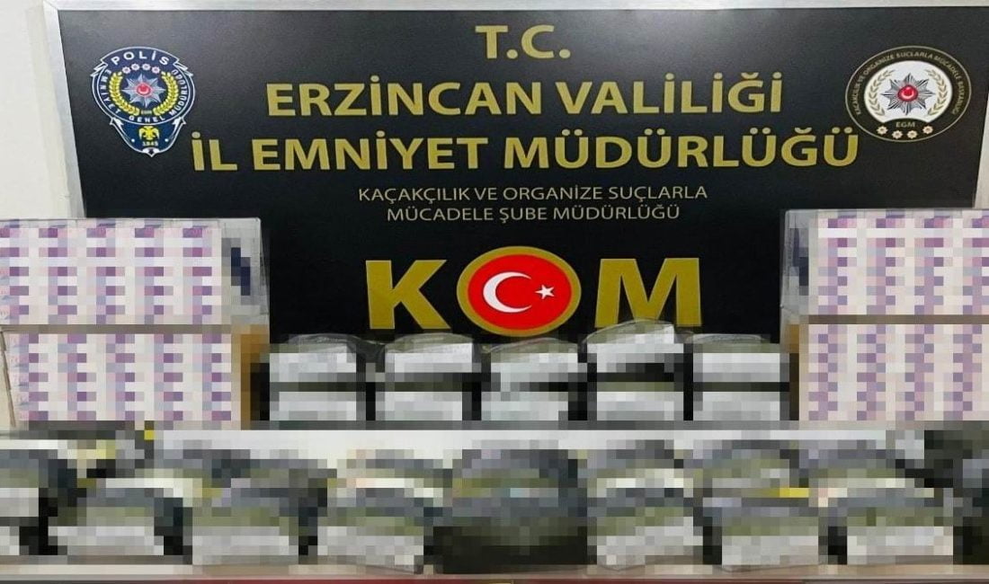 Kaçak Sigara Operasyonu 100 bin dal boş makaron ile 34 kilo kıyılmış tütün