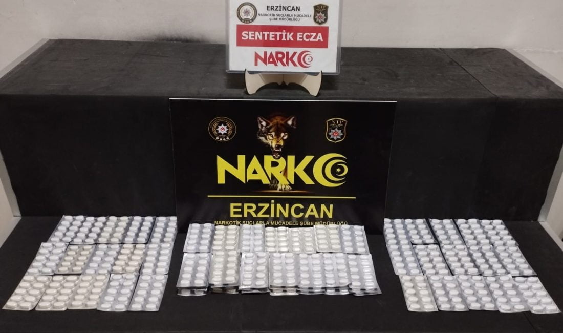 B.E. isimli şahısta 750 adet sentetik ecza maddesi yakalandı.
