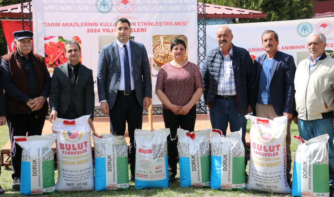 13.975 Kg Kuru Fasulye ve 38.550 Kg Nohut tohumu teslim