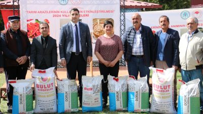 13.975 Kg Kuru Fasulye ve 38.550 Kg Nohut tohumu teslim