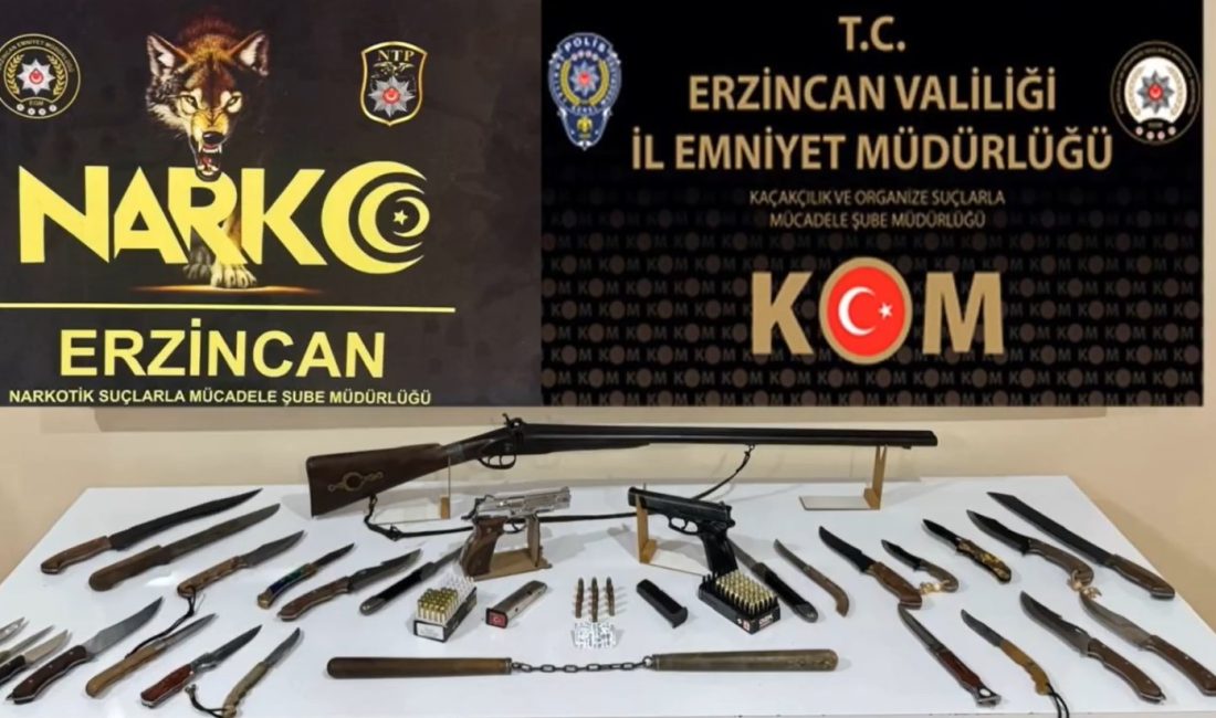 Erzincan’da 8 adrese eş zamanlı operasyon gerçekleştirildi