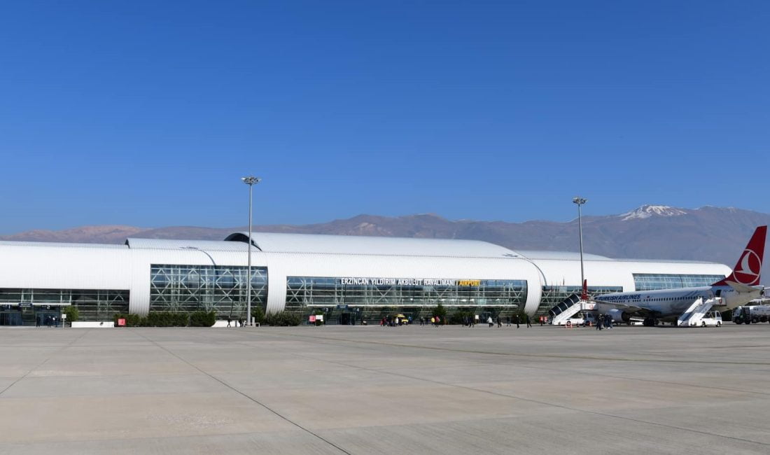 Erzincan’da Ağustos ayında Erzincan Yıldırım Akbulut Havalimanı’nda 45 bin 560