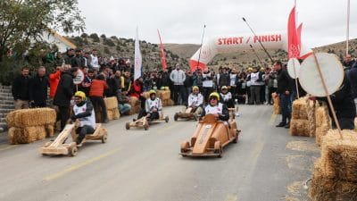 Formulaz tahta araba yarışları, bu kez Ergan Dağı Kayak Merkezi'nde