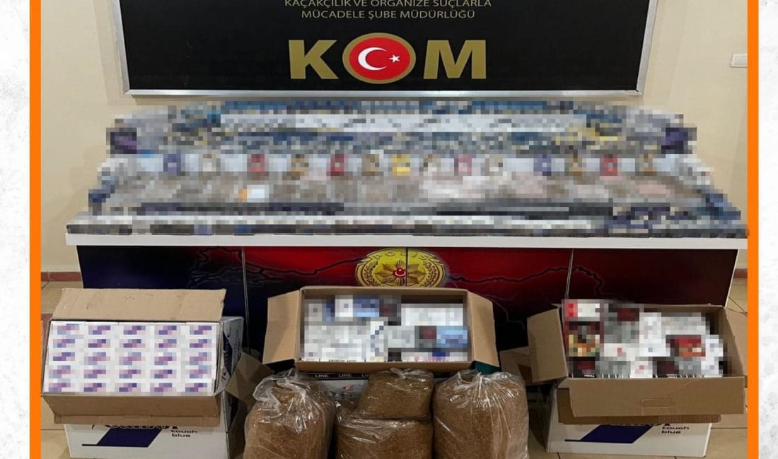 Erzincan’da Kaçak Sigara Operasyonu Yürütülen soruşturma kapsamında şüpheli O.K, C.T ve S.E.S isimli şahıslar