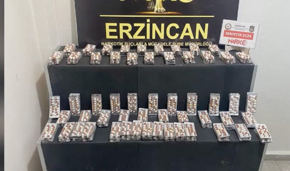 Erzincan İl Emniyet Müdürlüğü Narkotik Suçlarla Mücadele Şube Müdürlüğü ekipleri,
