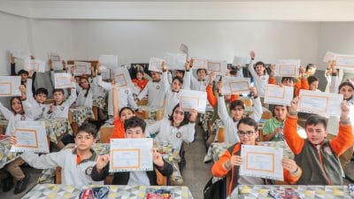 2024-2025 Eğitim-Öğretim yılı, yarıyıl tatili için karne dağıtım töreni düzenlendi.