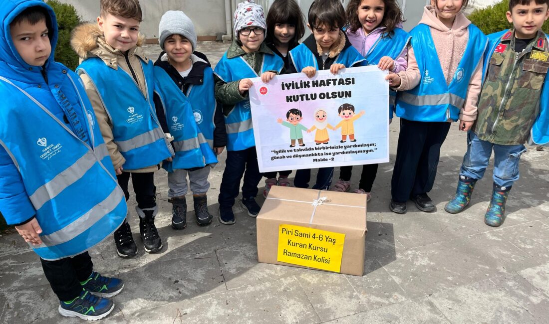 Piri Sami 4-6 Yaş Kur’an Kursu’nun minik öğrencileri, İyilik Haftası