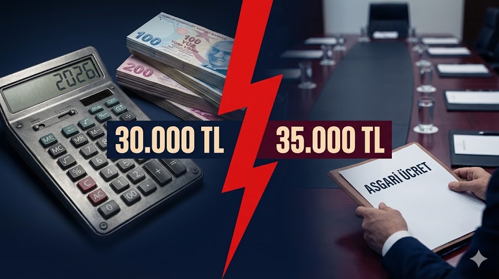 2026 asgari ücret hesabı: 30 bin TL mi, 35 bin TL mi?