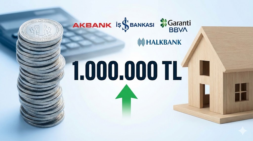 4 bankada 1 milyon TL konut kredisi taksitleri