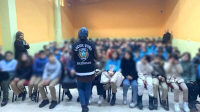 Erzincan İl Emniyet Müdürlüğü Çocuk Şube Müdürlüğü koordinesinde planlanan bilgilendirme