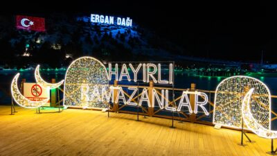 Erzincan’da Ramazan ayının manevi atmosferi, Ergan Dağı Kayak Merkezi’nde kurulan