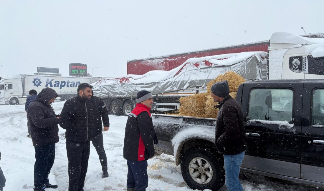 Erzincan’da etkisini sürdüren yoğun kar yağışı nedeniyle Erzincan–Sivas Karayolu üzerinde