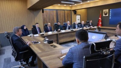 Erzincan Valisi Hamza Aydoğdu başkanlığında, vali yardımcıları ve kamu kurumlarının