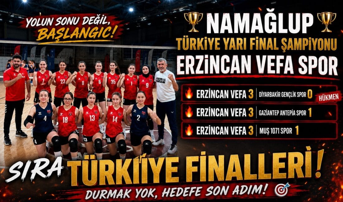 
Erzincan voleybolunda büyük bir başarıya imza atıldı. Erzincan Vefa Spor
