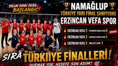 
Erzincan voleybolunda büyük bir başarıya imza atıldı. Erzincan Vefa Spor