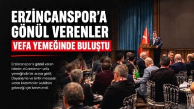 24 Erzincanspor tarafından İstanbul’da düzenlenen vefa yemeği, kulübe gönül veren
