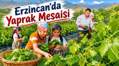 Erzincan’da yaz mevsiminin gelmesiyle birlikte bağlarda hareketlilik başladı. Sabahın erken