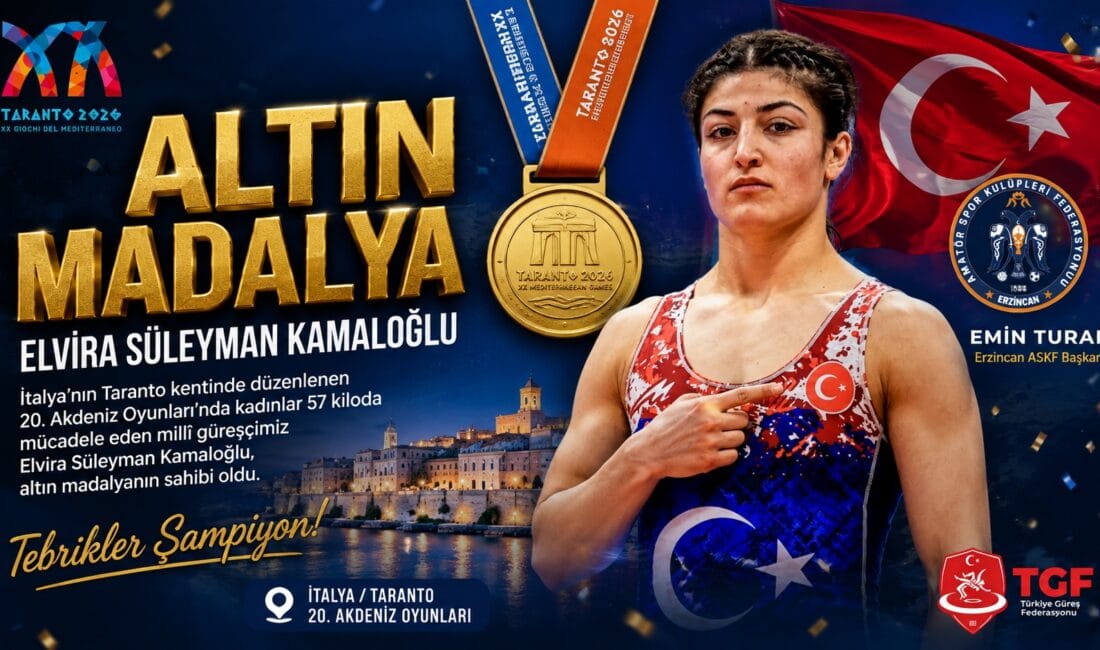 Akdeniz Oyunları’nda Türk kadın güreşi fırtınası esti. İtalya’nın Taranto kentinde