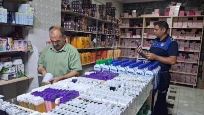 Erzincan Belediyesi Zabıta Müdürlüğü ve İl Sağlık Müdürlüğü ekipleri, kent