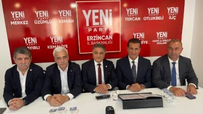 Yeni Parti milletvekilleri Erzincan’da bir araya geldi. İl Başkanlığı’nda düzenlenen