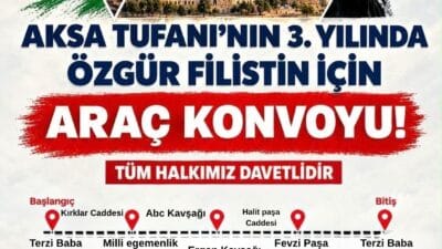 Erzincan’da, İsrail’in Gazze’ye yönelik saldırılarında hayatını kaybeden Filistinlilere dikkat çekmek